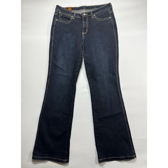 Aura by Wrangler Women's Straight Leg Blue Denim Jeans - Size 33x30.5 - Picture 1 of 4